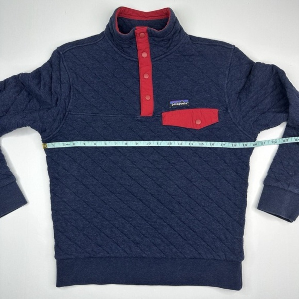 Patagonia‎ Mens Cotton Quilt Snap-T Pullover Navy Red 25371 Size S - Picture 9 of 11